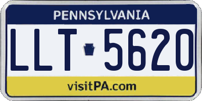 PA license plate LLT5620
