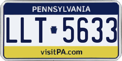 PA license plate LLT5633