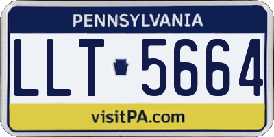 PA license plate LLT5664