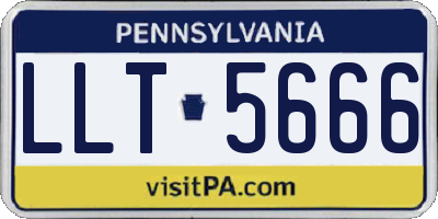 PA license plate LLT5666
