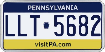 PA license plate LLT5682