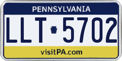 PA license plate LLT5702
