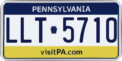 PA license plate LLT5710