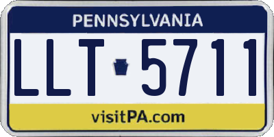 PA license plate LLT5711
