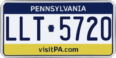PA license plate LLT5720