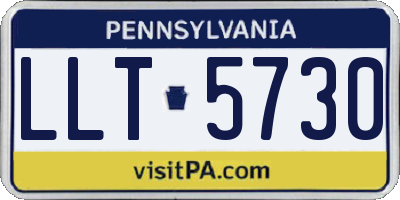 PA license plate LLT5730
