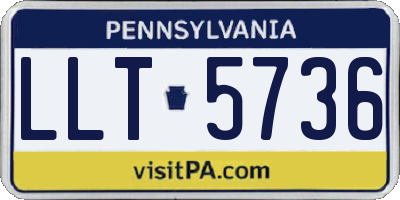 PA license plate LLT5736