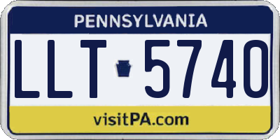 PA license plate LLT5740
