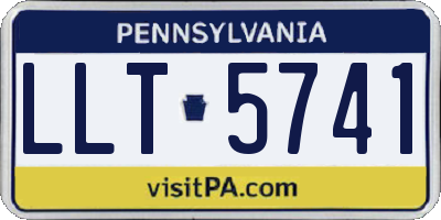 PA license plate LLT5741