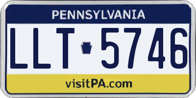 PA license plate LLT5746