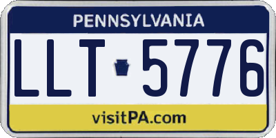PA license plate LLT5776