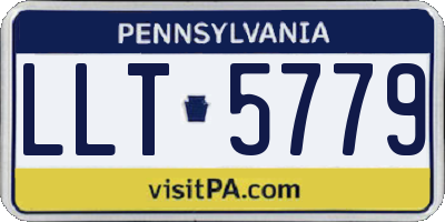 PA license plate LLT5779
