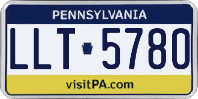 PA license plate LLT5780