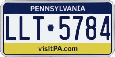 PA license plate LLT5784