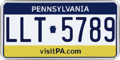 PA license plate LLT5789