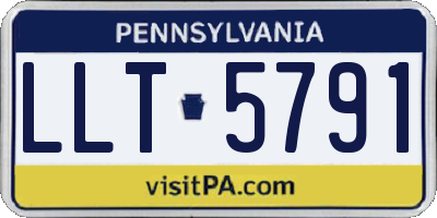 PA license plate LLT5791