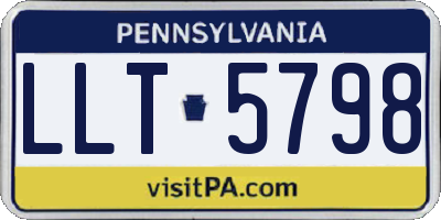 PA license plate LLT5798
