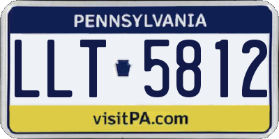 PA license plate LLT5812