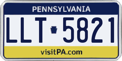 PA license plate LLT5821