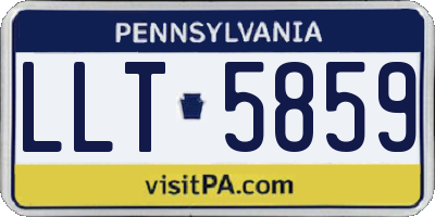 PA license plate LLT5859