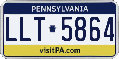 PA license plate LLT5864