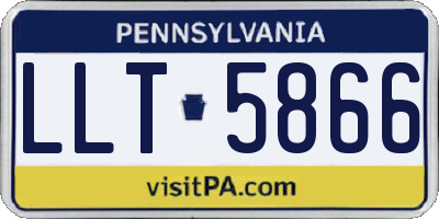 PA license plate LLT5866