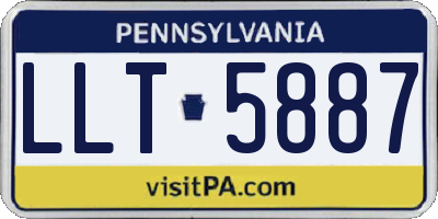 PA license plate LLT5887