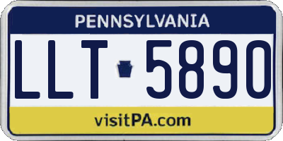 PA license plate LLT5890
