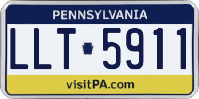 PA license plate LLT5911