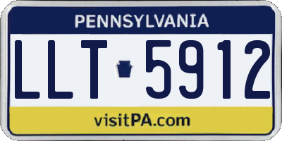 PA license plate LLT5912