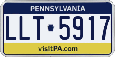PA license plate LLT5917