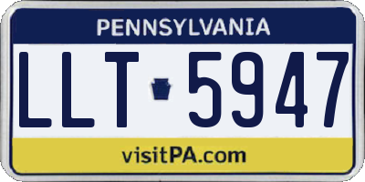 PA license plate LLT5947