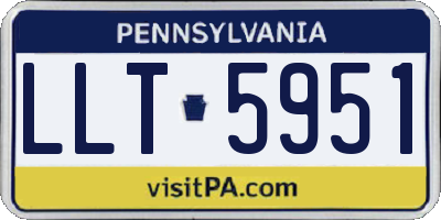 PA license plate LLT5951