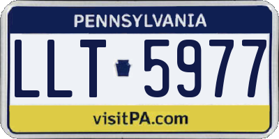 PA license plate LLT5977