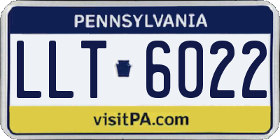 PA license plate LLT6022