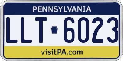 PA license plate LLT6023