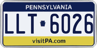 PA license plate LLT6026