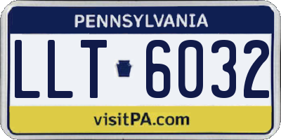 PA license plate LLT6032