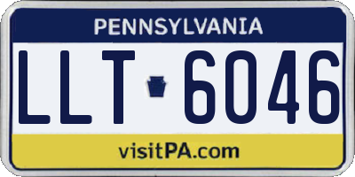 PA license plate LLT6046