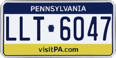 PA license plate LLT6047