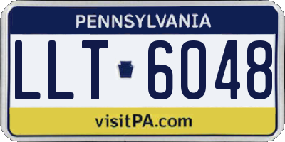 PA license plate LLT6048