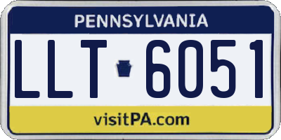 PA license plate LLT6051