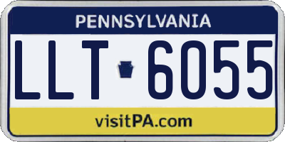 PA license plate LLT6055