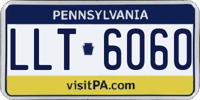 PA license plate LLT6060