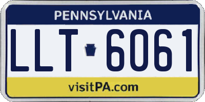PA license plate LLT6061