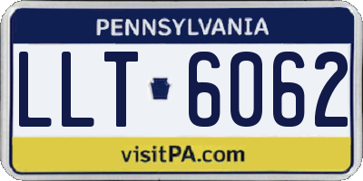 PA license plate LLT6062