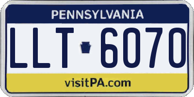 PA license plate LLT6070