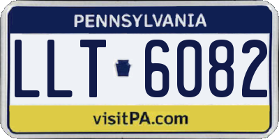PA license plate LLT6082