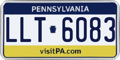 PA license plate LLT6083