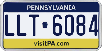 PA license plate LLT6084